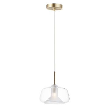 ET2 Deuce 7.75" LED Pendant - 3000K - 380 Lumens - 120V - Satin Brass
