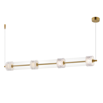 ET2 Elysian 4-Light LED Linear Pendant - 3000K - 120-277V - Natural Aged Brass