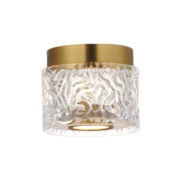 ET2 Elysian 1-Light LED Flush Mount - 3000K - 120-277V - Natural Aged Brass