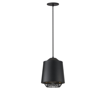 ET2 Phoenix 9" LED Pendant - 3000K - 650 Lumens - 120V - Black / Gold
