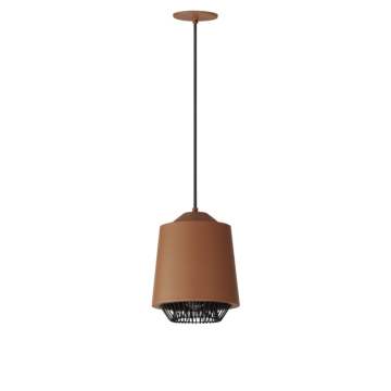 ET2 Phoenix 9" LED Pendant - 3000K - 650 Lumens - 120V - Brick / Black