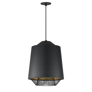 ET2 Phoenix 16" LED Pendant - 3000K - 650 Lumens - 120V - Black / Gold
