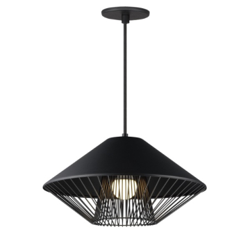 ET2 Phoenix 16" LED Pendant - 3000K - 120V - Black / Gold