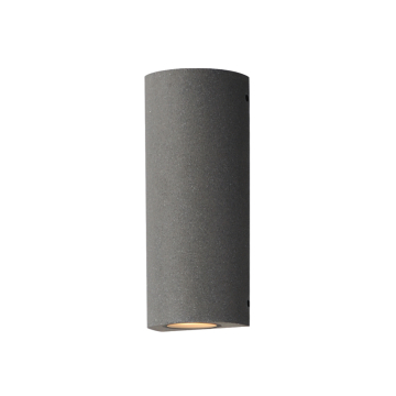 ET2 Pilar 2-Light LED Outdoor Wall Sconce - Cylinder - 3000K - 120V - Greystone