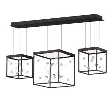 ET2 Entanglement 3-Light LED Pendant - CCT Selectable - 120-277V - Black