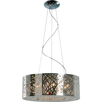 ET2 Inca 24" Round LED Pendant - 3000K - 3,600 Lumens - 120V - Polished Chrome