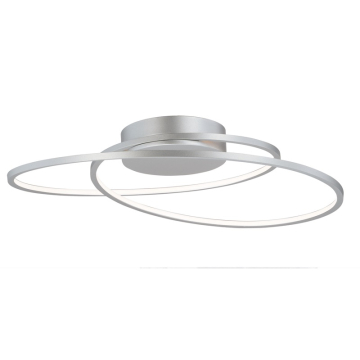 ET2 Cycle 24" LED Semi-Flush Mount - 3000K - 4,500 Lumens - 120V - Matte Silver