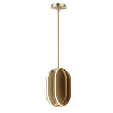 ET2 Interval LED Small Ellipse Pendant - 3000K - 1,300 Lumens - 120V - Satin Brass