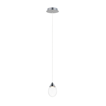 ET2 Dewdrop LED Mini Pendant - 3000K - 120-277V - Polished Chrome