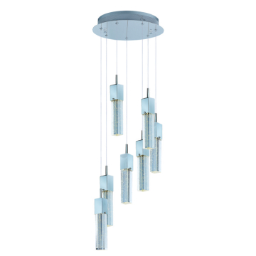ET2 Fizz III 7-Light LED Pendant - Round Canopy - 3000K - 1,675 Lumens - 120V - Polished Chrome
