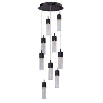 ET2 Fizz III 9-Light LED Pendant - Round Canopy - 3000K - 2,142 Lumens - 120V - Bronze