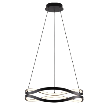 ET2 Curvo 20" LED Double Ring Pendant - 3000K - 120-277V - Black