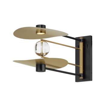 ET2 Pearl LED Wall Sconce - 3000K - 650 Lumens - 120V - Black / Natural Aged Brass