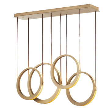 ET2 Tether 4-Light LED Pendant - 3000K - 2,440 Lumens - 120V - Natural Aged Brass