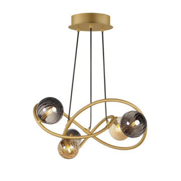 ET2 Planetary 5-Light LED Chandelier - 3000K - 120V - Gold