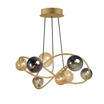 ET2 Planetary 8-Light LED Chandelier - 3000K - 120V - Gold