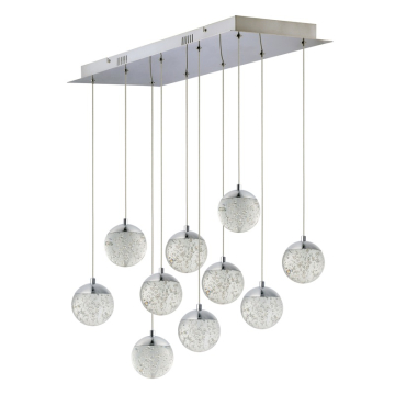 ET2 Orb II 10-Light LED Pendant - 3000K - 3,500 Lumens - 120V - Polished Chrome