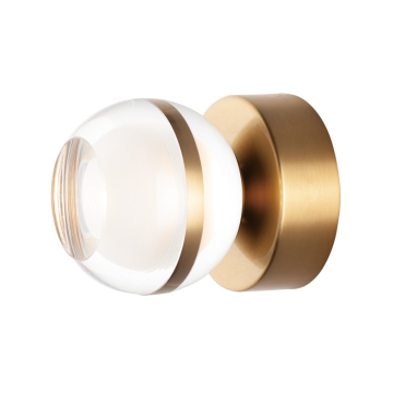 ET2 Swank LED Flush Mount / Wall Sconce - 3000K - 480 Lumens - 120V - Natural Aged Brass