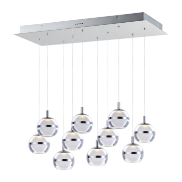 ET2 Swank 10-Light LED Pendant - 5000K - 4,950 Lumens - 120V - Polished Chrome
