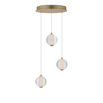 ET2 Rhythm 3-Light LED Pendant - 3000K - 120-277V - Gold