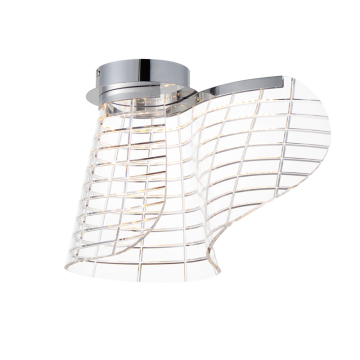 ET2 Tartan LED Flush Mount - CCT Selectable - 120-277V - Polished Chrome