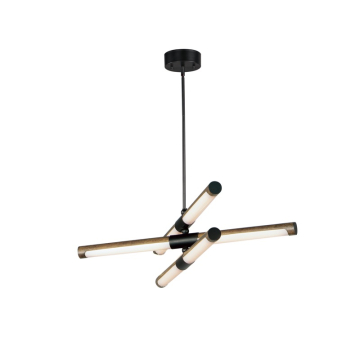 ET2 Rollo 6-Light LED Pendant - 3000K - 2,800 Lumens - 120V - Antique Pecan / Black