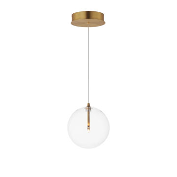 ET2 Global 1-Light LED Pendant - 3000K - 120-277V - Natural Aged Brass