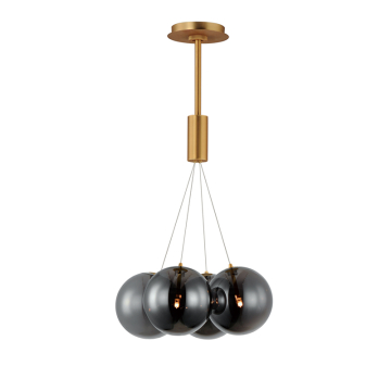 ET2 Burst 4-Light LED Pendant - 3000K - 120V - Gold / Smoke