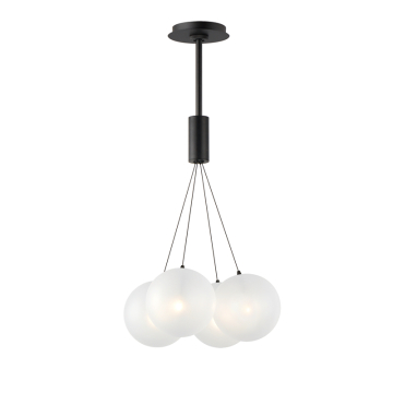 ET2 Burst 4-Light LED Pendant - 3000K - 120V - Black / Frost
