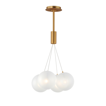 ET2 Burst 4-Light LED Pendant - 3000K - 120V - Gold / Frost