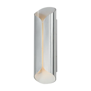 ET2 Folio 20" LED Outdoor Wall Sconce - 3000K - 120V - Satin Aluminum / White