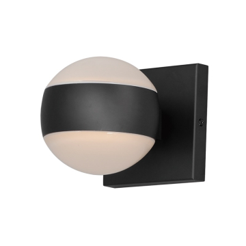 ET2 Modular Globe LED Outdoor Wall Sconce - Up + Down Light - 3000K - 900 Lumens - 120-277V - Black