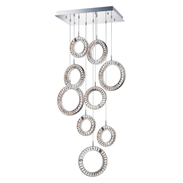ET2 Charm 9-Light LED Pendant - 3000K - 7,800 Lumens - 120V - Polished Chrome