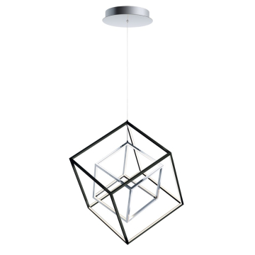 ET2 4 Square 21" 2-Light LED Pendant - 3000K - 2,580 Lumens - 120V - Polished Chrome
