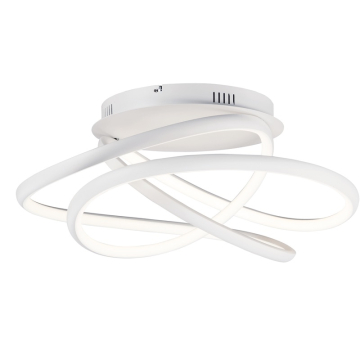 ET2 Twisted LED Semi-Flush Mount - 3000K - 2,340 Lumens - 120-277V - Matte White