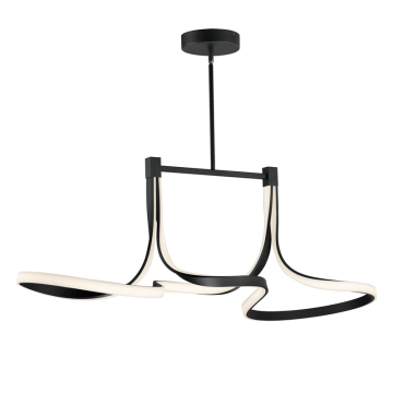 ET2 Serpentine Linear LED Pendant - 3000K - 120-277V - Black