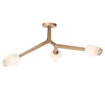 ET2 Blossom LED Flush Mount - 3000K - 1,200 Lumens - 120V - Natural Aged Brass