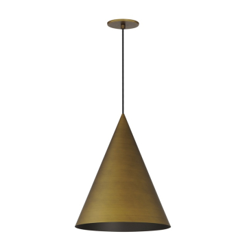 ET2 Pitch 14" LED Pendant - 3000K - 650 Lumens - 120V - Antique Brass
