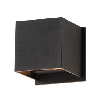 ET2 Alumilux Cube LED Outdoor Wall Sconce - Up + Down Light - 3000K - 360 Lumens - 120V - Black