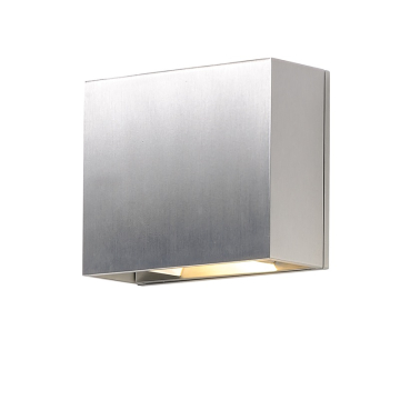 ET2 Alumilux Cube LED Outdoor Wall Sconce - Up + Down Light - 3000K - 344 Lumens - 120V - Satin Aluminum
