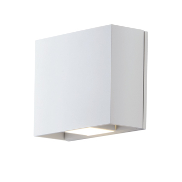 ET2 Alumilux Cube LED Outdoor Wall Sconce - Up + Down Light - 3000K - 344 Lumens - 120V - White