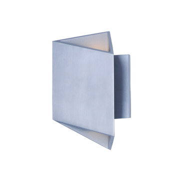 ET2 Alumilux Facet LED Outdoor Wall Sconce - Up + Down Light - 3000K - 460 Lumens - 120V - Satin Aluminum