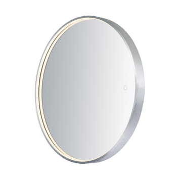 ET2 Round LED Mirror - CCT Selectable - 1,100 Lumens - 120V - Brushed Aluminum