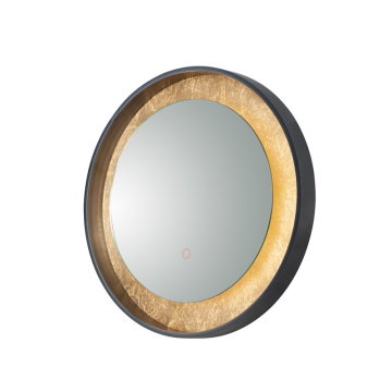ET2 Floating LED Mirror - 3000K - 1,795 Lumens - 120V - Gold Leaf / Black - Touch Dimmer