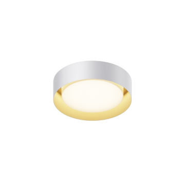 ET2 Echo 13" LED Flush Mount - CCT Selectable - 1,200 Lumens - 120-277V - White / Gold