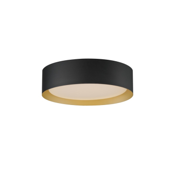 ET2 Echo 16" LED Flush Mount - CCT Selectable - 1,500 Lumens - 120-277V - Black / Gold