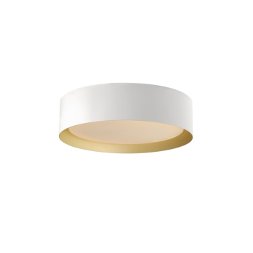 ET2 Echo 16" LED Flush Mount - CCT Selectable - 1,500 Lumens - 120-277V - White / Gold
