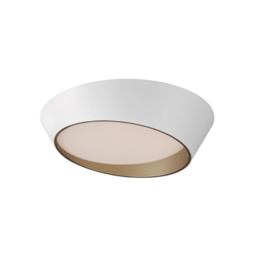 ET2 Slant 20" LED Flush Mount - 3000K - 120-277V - White / Gold