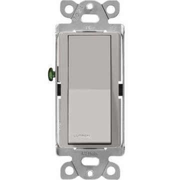 Lutron Claro Single-Pole Switch - 15A - Gray