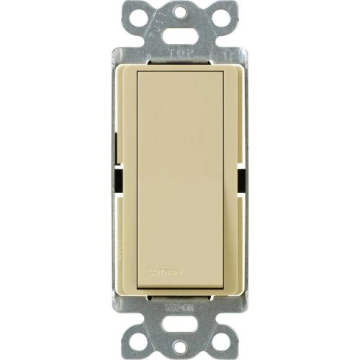 Lutron Claro Single-Pole Switch - 15A - Ivory